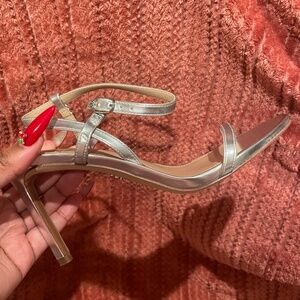 Sam Edelman Doran silver metallic heels